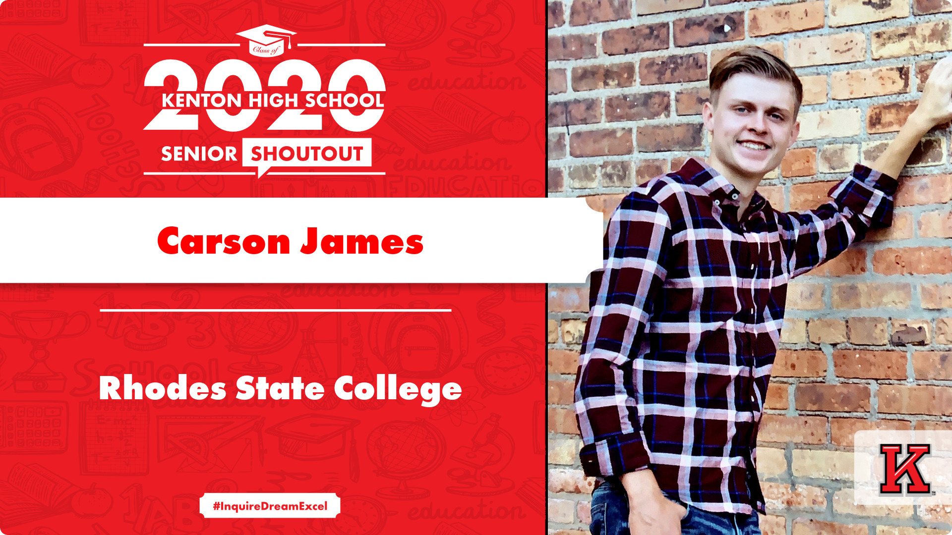 KHS 2020 Senior Shoutout Carson James InquireDreamExcel Kenton